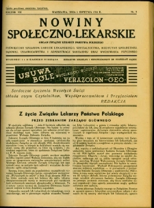Nowiny Społeczno-Lekarskie 1934 R.8 nr 7