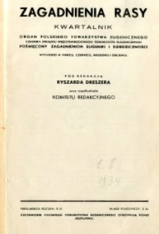 Zagadnienia Rasy 1934 R.16 t.8 nr 1