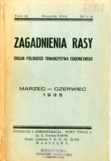Zagadnienia Rasy 1935 R.17 t.8 nr 1-2