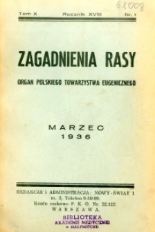 Zagadnienia Rasy 1936 R.18 t.10 nr 1