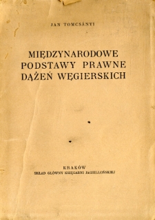 Międzynarodowe podstawy prawne dążeń węgierskich