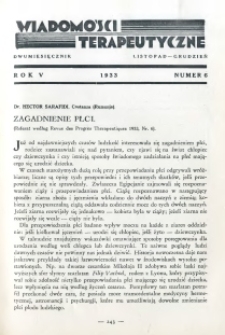Wiadomości Terapeutyczne 1933 R.5 nr 6