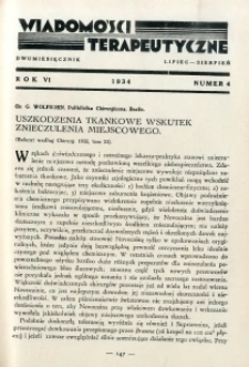 Wiadomości Terapeutyczne 1934 R.6 nr 4