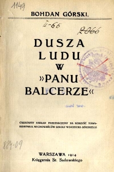 Dusza ludu w "Panu Balcerze"