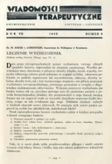 Wiadomości Terapeutyczne 1935 R.7 nr 6