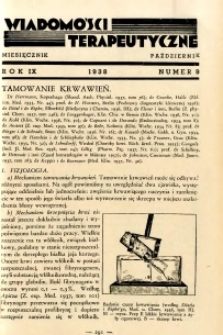 Wiadomości Terapeutyczne 1938 R.9 nr 9