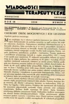 Wiadomości Terapeutyczne 1938 R.9 nr 11