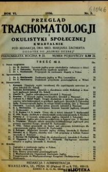 Przegląd Trachomatologji i Okulistyki Społecznej 1936 R.6 nr 2