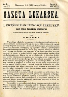 Gazeta Lekarska 1900 R.35, t.20, nr 7