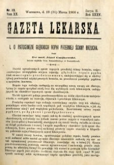 Gazeta Lekarska 1900 R.35, t.20, nr 13