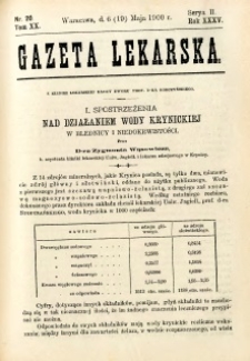 Gazeta Lekarska 1900 R.35, t.20, nr 20