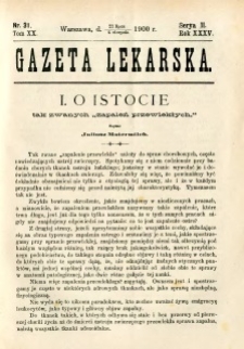 Gazeta Lekarska 1900 R.35, t.20, nr 31