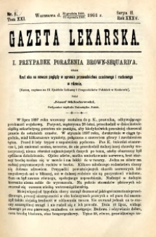 Gazeta Lekarska 1901 R.36, t.21, nr 2
