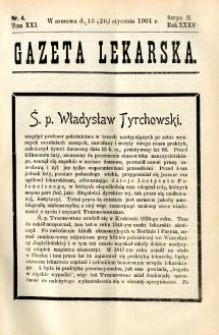 Gazeta Lekarska 1901 R.36, t.21, nr 4