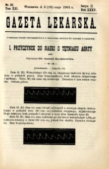 Gazeta Lekarska 1901 R.36, t.21, nr 20