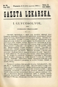 Gazeta Lekarska 1901 R.36, t.21, nr 24