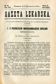 Gazeta Lekarska 1901 R.36, t.21, nr 25