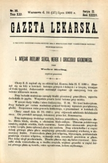 Gazeta Lekarska 1901 R.36, t.21, nr 30