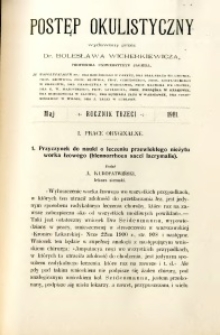 Postęp Okulistyczny 1901 R.3 nr 5