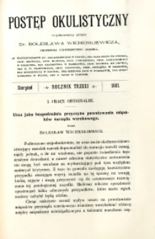 Postęp Okulistyczny 1901 R.3 nr 8
