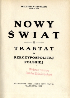 Nowy świat : traktat o Rzeczypospolitej Polskiej