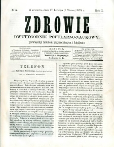 Zdrowie 1878 R.1 nr 5