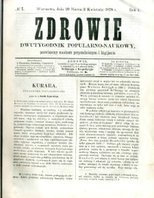 Zdrowie 1878 R.1 nr 7
