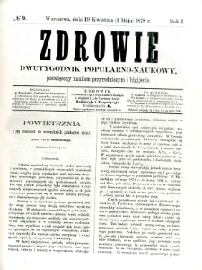 Zdrowie 1878 R.1 nr 9