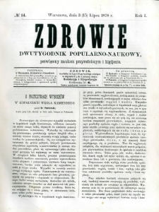 Zdrowie 1878 R.1 nr 14