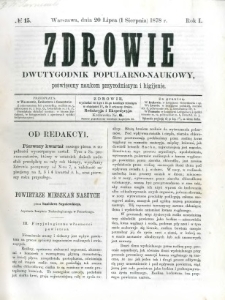 Zdrowie 1878 R.1 nr 15