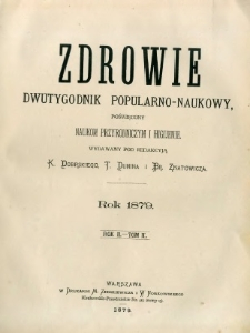 Zdrowie 1879 R.2 nr 1