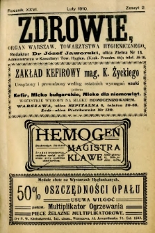 Zdrowie 1910 R.26 zeszyt 2