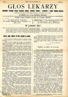 Głos Lekarzy 1911 R.9 nr 4