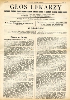 Głos Lekarzy 1911 R.9 nr 8