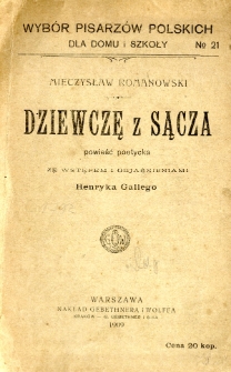 Dziewczę z Sącza : powieść poetycka