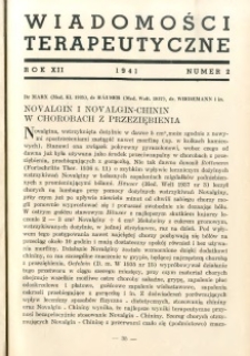 Wiadomości Terapeutyczne 1941 R.12 nr 2