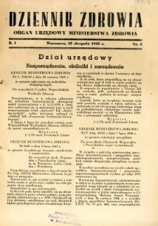 Dziennik Zdrowia 1945 R.1 nr 2