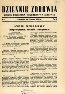 Dziennik Zdrowia 1945 R.1 nr 4