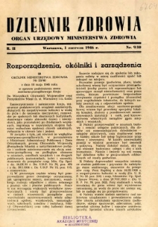 Dziennik Zdrowia 1946 R.2 nr 9-10