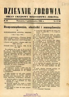 Dziennik Zdrowia 1946 R.2 nr 17-18