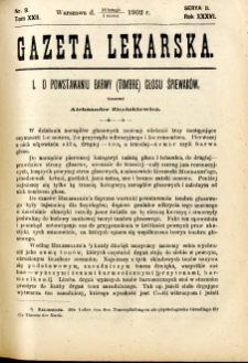 Gazeta Lekarska 1902 R.37, t.22, nr 9