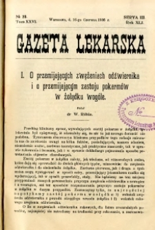Gazeta Lekarska 1906 R.41, t.26, nr 23