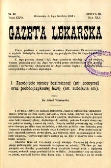 Gazeta Lekarska 1906 R.41, t.26, nr 48