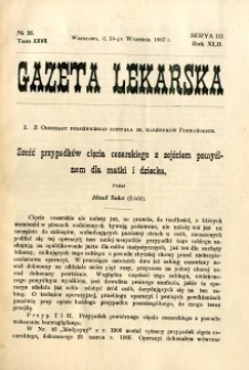Gazeta Lekarska 1907 R.42, t.27, nr 36