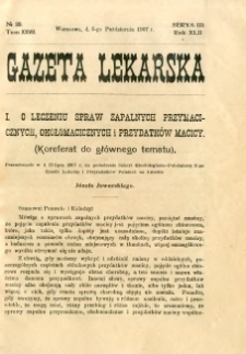 Gazeta Lekarska 1907 R.42, t.27, nr 39