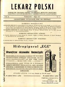 Lekarz Polski 1927 R.3 nr 5