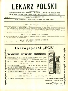 Lekarz Polski 1927 R.3 nr 6