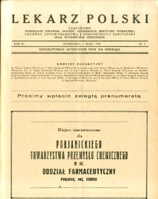 Lekarz Polski 1928 R.4 nr 5