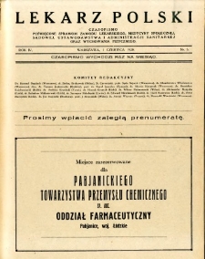 Lekarz Polski 1928 R.4 nr 6