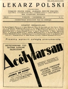 Lekarz Polski 1928 R.4 nr 10